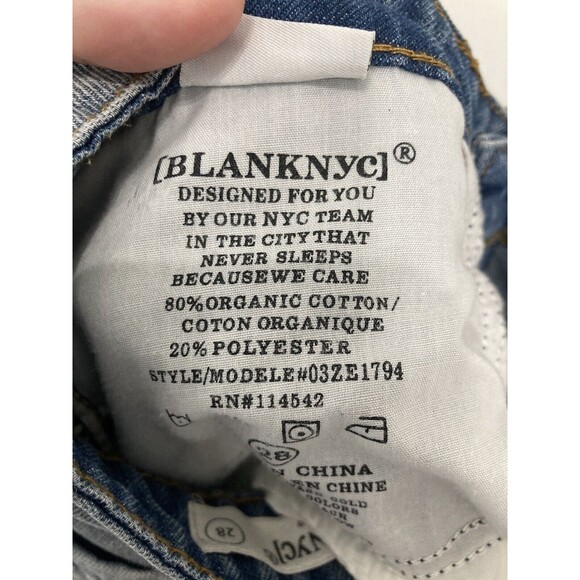 Blank NYC The Madison Crop High Ride Jeans Light Wash Size‎ 28 Organic Cotton - Picture 6 of 6